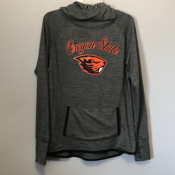 Colosseum OSU Beavers hoodie Women’s L gray orange Oregon State University team - Picture 1 of 10